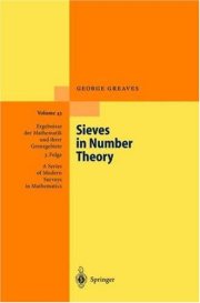 Couverture : Sieves in Number Theory (Ergebnisse der Mathematik und ihrer Grenzgebiete. 3. Folge / A Series of Modern Surveys in Mathematics)