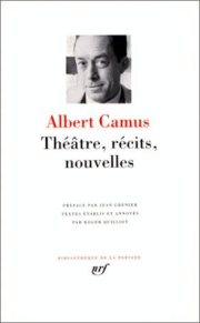 Couverture : Théâtre, récits, nouvelles