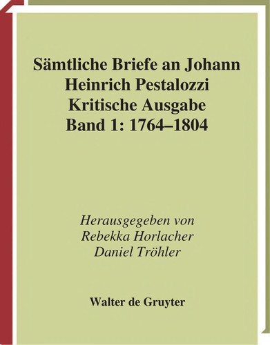 Couverture : Sämtliche Briefe an Johann Heinrich Pestalozzi