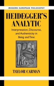 Couverture : HEIDEGGER'S ANALYTIC: INTERPRETATION, DISCOURSE AND AUTHENTICITY IN BEING AND TIME.