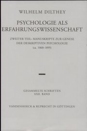 Couverture : Psychologie als Erfahrungswissenschaft