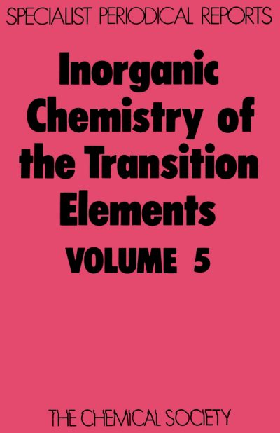 Couverture : Inorganic Chemistry of the Transition Elements (Specialist Periodical Reports)