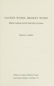 Couverture : Sacred word, broken word