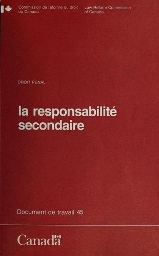 Couverture : Secondary liability