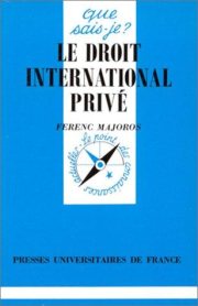 Couverture : Le droit international privé