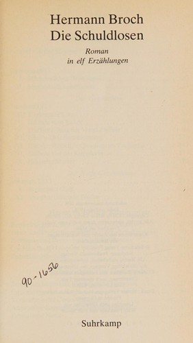 Couverture : Die Schuldlosen