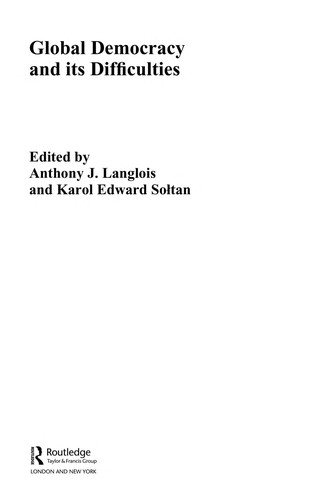 Couverture : Global Democracy and its Difficulties (Challenges of Globalisation)