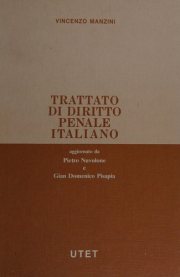 Couverture : Trattato di diritto penale italiano