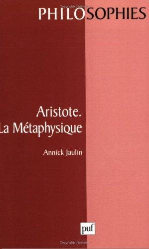 Couverture : Aristote, La métaphysique