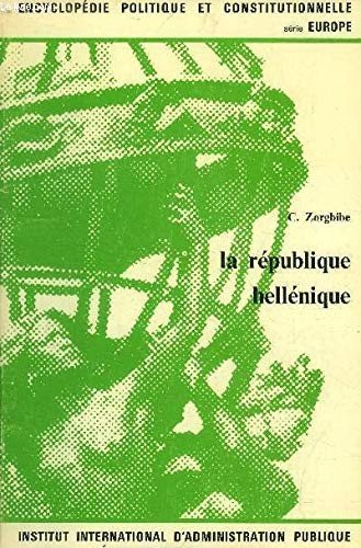 Couverture : La République hellénique