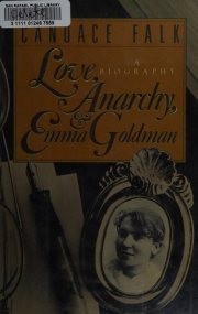 Couverture : Love, Anarchy, and Emma Goldman