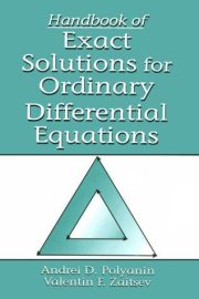 Couverture : Handbook of exact solutions for ordinary differential equations