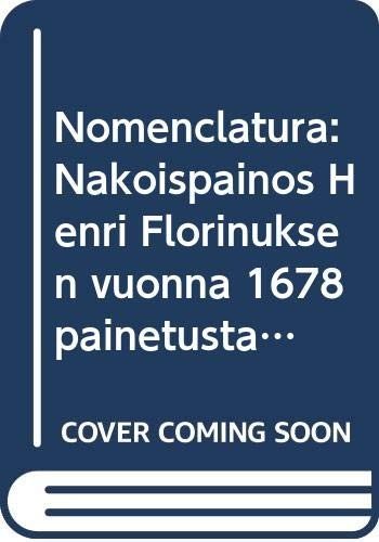Couverture : Nomenclatura