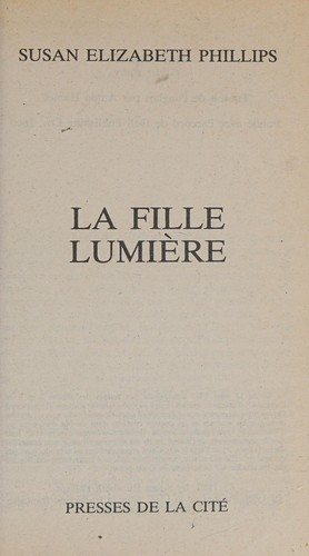 Couverture : La fille lumière