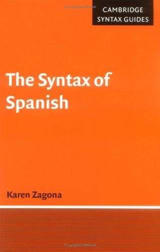 Couverture : The syntax of Spanish