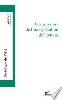Couverture : Les PARCOURS DE L'INTERPRÉTATION DE L'OEUVRE