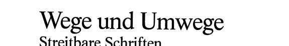 Couverture : Wege und Umwege