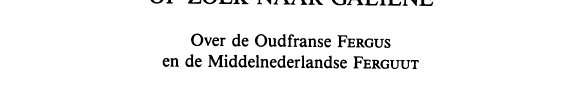 Couverture : Op zoek naar Galiene