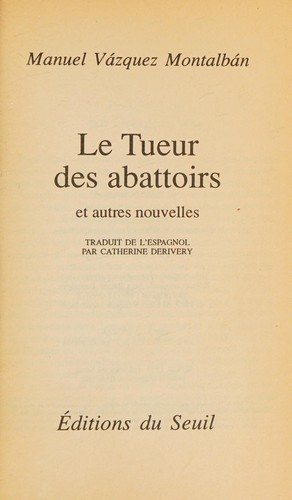 Couverture : Le tueur des abattoirs