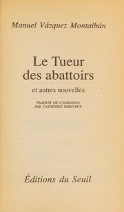 Couverture : Le tueur des abattoirs