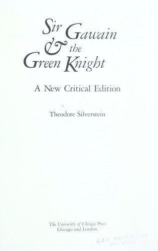 Couverture : Sir Gawain and the Green Knight