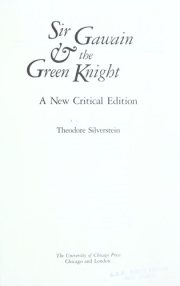Couverture : Sir Gawain and the Green Knight