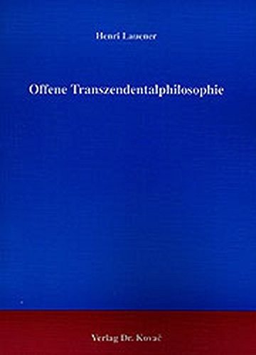Couverture : Offene Transzendentalphilosophie