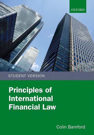 Couverture : Principles of international financial law