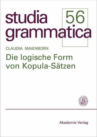 Couverture : Die logische Form von Kopula-Sätzen