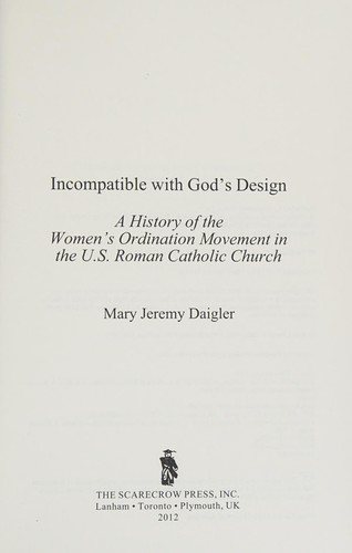 Couverture : Incompatible with God's Design