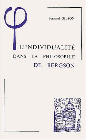 Couverture : L'individualité dans la philosophie de Bergson