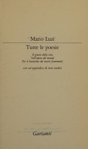 Couverture : Tutte le poesie