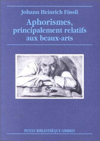 Couverture : Aphorismes, relatifs aux beaux-arts