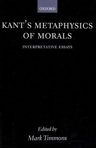 Couverture : Kant's Metaphysics of morals