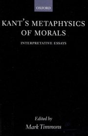 Couverture : Kant's Metaphysics of morals