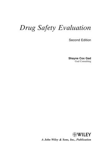 Couverture : Drug safety evaluation