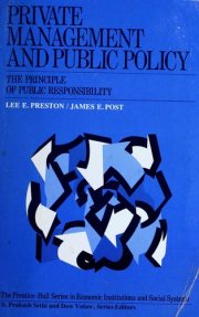 Couverture : Private management and public policy