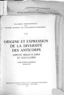 Couverture : Origine et expression de la diversité des anticorps