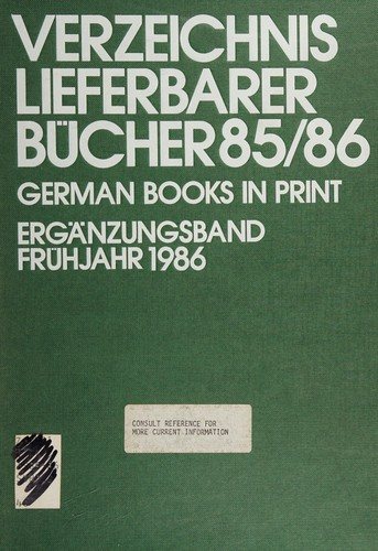 Couverture : Verzeichnis lieferbarer Bucher