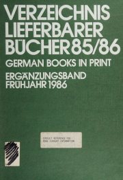 Couverture : Verzeichnis lieferbarer Bucher