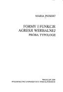 Couverture : Formy i funkcje agresji werbalnej