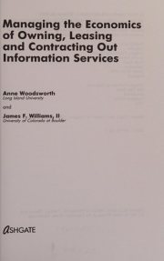 Couverture : Managing the economics of owning, leasing, and contracting out information services