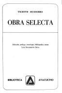 Couverture : Obra selecta