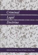 Couverture : Criminal legal doctrine
