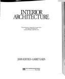 Couverture : Interior architecture