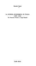 Couverture : La scienza economica in Italia (1850-1943)