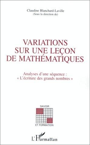 Couverture : Variations sur une leçon de mathématiques