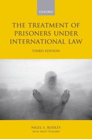 Couverture : The treatment of prisoners under international law