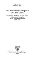 Couverture : Der Skeptiker im Gespräch mit dem Leser