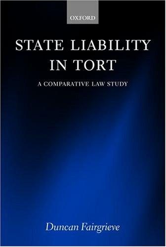 Couverture : State liability in tort